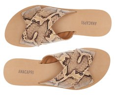 Rasteira Tiras Cruzadas Snake Animal Print