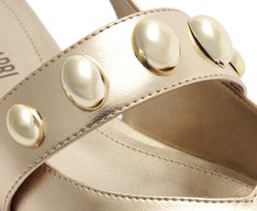 Sapatilha Slingback Maxi Tachas Dourada