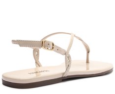 Rasteira Slim Silver Branca