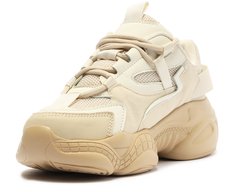 Tênis Chunky Branco e Nude Betina