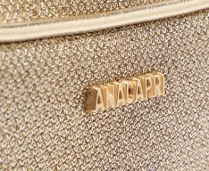 Bolsa Tiracolo Pequena Textura Glam Dourada