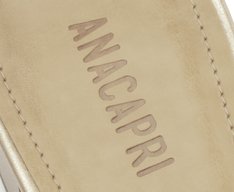 Sapatilha Slingback Salto Bloco Ponta Dourada