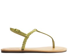 Rasteira Slim Trançada Verde