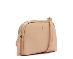 Bolsa Tiracolo Pequena Texturizada Bege
