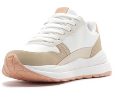 Tênis Sporty Robusto Laranja e Bege