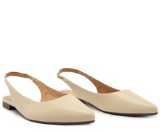 Sapatilha Slingback Bico Fino Bege