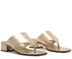 Sandália Mule Gaspéa Regular Dourada