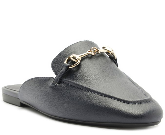 Mule Bridão Metalizado Azul