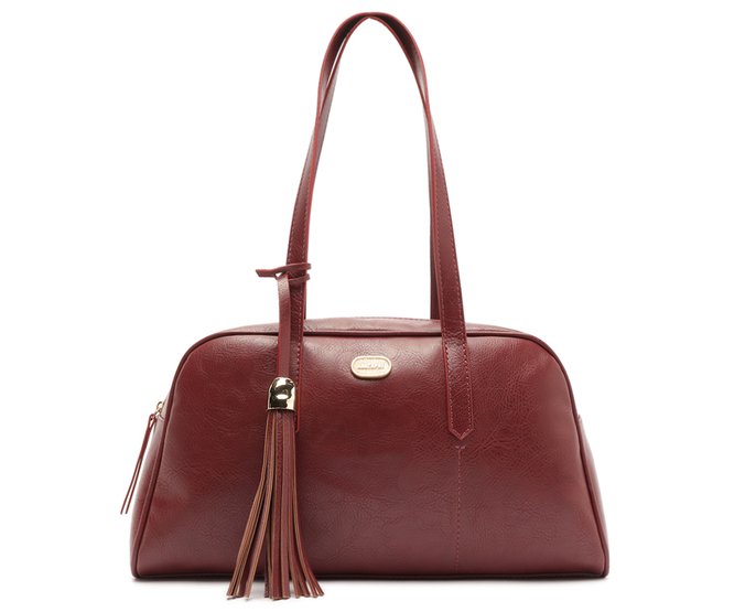 Bolsa Tote Grande Bag Charm Tassel Vermelha