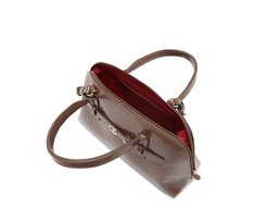 Bolsa Tiracolo  Média Verniz Madrid Marrom