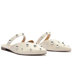 Mule Maxi Tachas Com Tira Branca