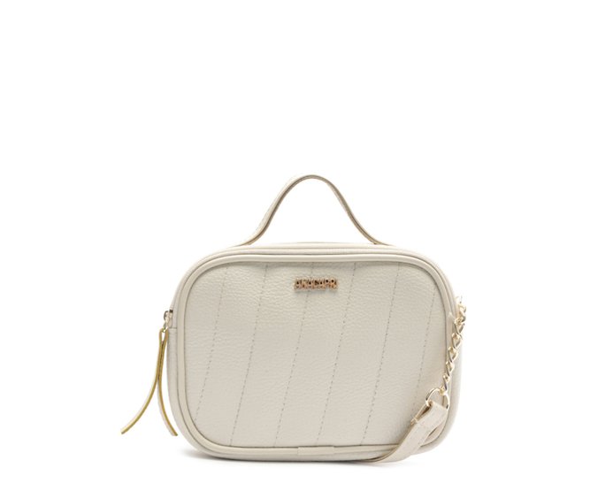 Bolsa Tiracolo Pequena Arredondada Branca