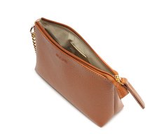Necessaire Chaveiro Corrente Marrom