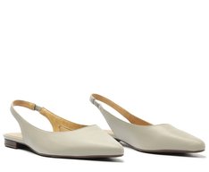 Sapatilha Slingback Bico Fino Cinza