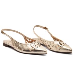 Sapatilha Slingback Perfuros Dourada