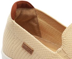 Tênis Slip On Knit Riscado Bege