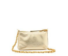 Bolsa Tiracolo Pequena Corrente Dourada