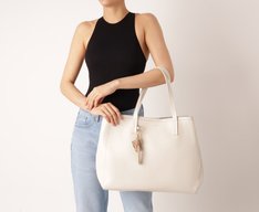 Bolsa Shopping Grande Maxi Chaveiro Branca