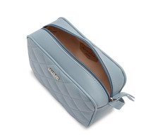 Bolsa Tiracolo Média Matelassê Triangular Arredondada Azul