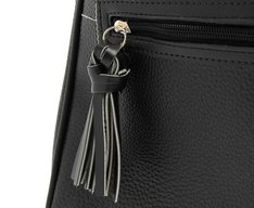 Bolsa Tote Média Bolso Frontal Barbicacho Preta