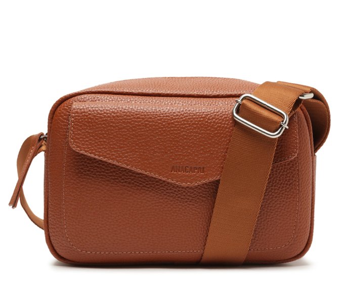 Bolsa Tiracolo Média Fita Marrom