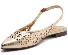 Sapatilha Slingback Perfuros Dourada