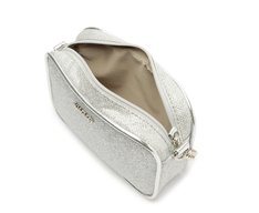 Bolsa Tiracolo Pequena Textura Glam Prata