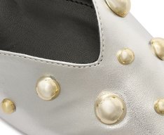 Mule Maxi Tachas Com Tira Prata