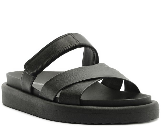 Papete Velcro Sola Serrilhada Preta