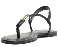 Sandália Slim Metal Comfy Preta