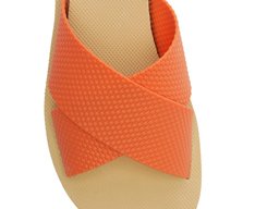 Papete Tiras Cruzadas Eva Laranja
