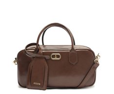 Bolsa Tote Média Bag Charm Tag Marrom