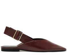 Sapatilha Slingback Bico Fino Fivela Roxa