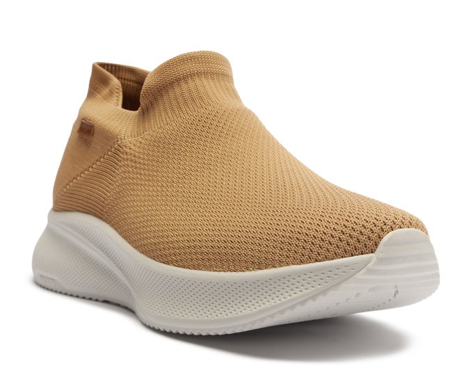 Tênis Slip On Knit Bege