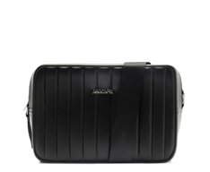Bolsa Tiracolo Média Injetada Fosca Preta