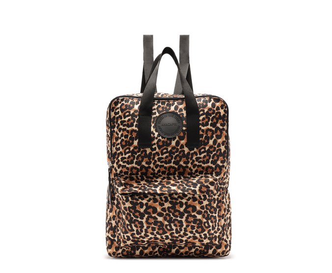 Mochila Grande Estruturada Quadrada Animal Print