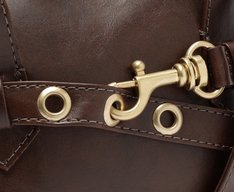 Bolsa Tote Pequena Detalhe Gancho Marrom