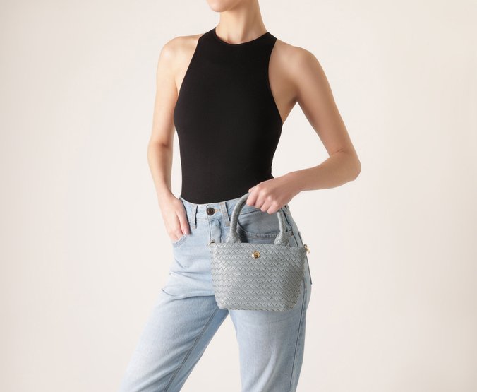 Bolsa Tote Média Metalassê Azul