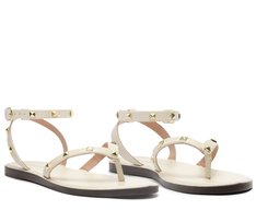 Sandália Rasteira Tachas Like Branca