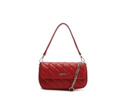 Bolsa Tiracolo Média Matelassê Triangular Vermelha