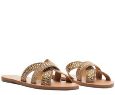Rasteira Glam Hot Fix Dourada