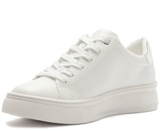 Tênis Sola Alta Detalhe Prata E Branco