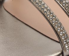 Rasteira Tiras Finas Glam Prata