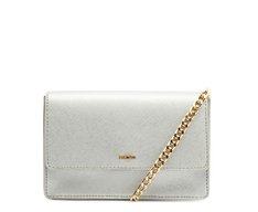 Bolsa Tiracolo Pequena Monocolor Prateada