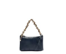 Bolsa Tiracolo Pequena Corrente Cordão Tricolor Azul