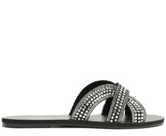Rasteira Glam Hot Fix Preta