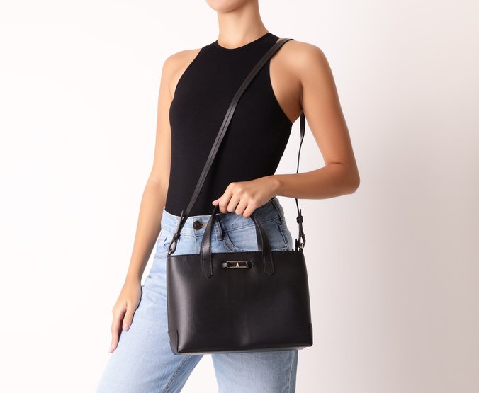 Bolsa Tote Média Bridão Preta