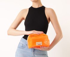 Necessaire Média Translúcida Sundown Laranja