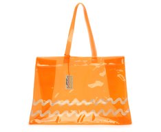 Bolsa Shopping Grande Translúcida Sundown Laranja