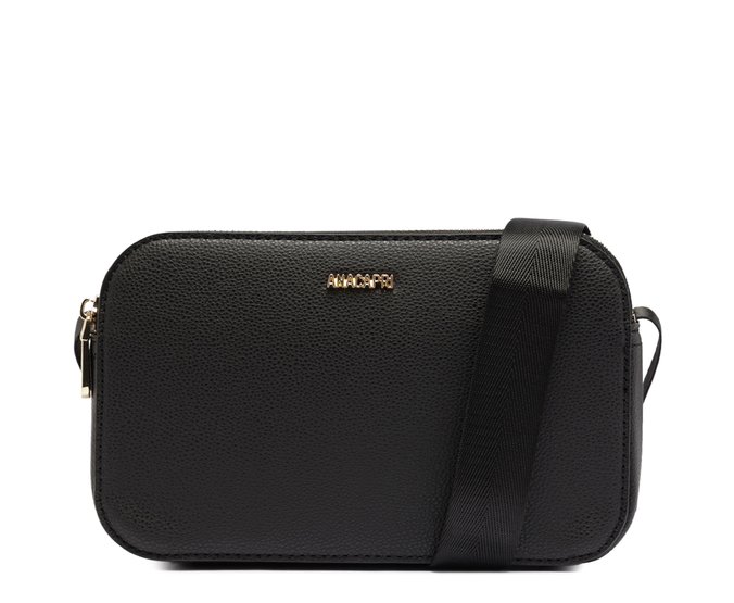 Bolsa Tiracolo Média Alça Fita Preta